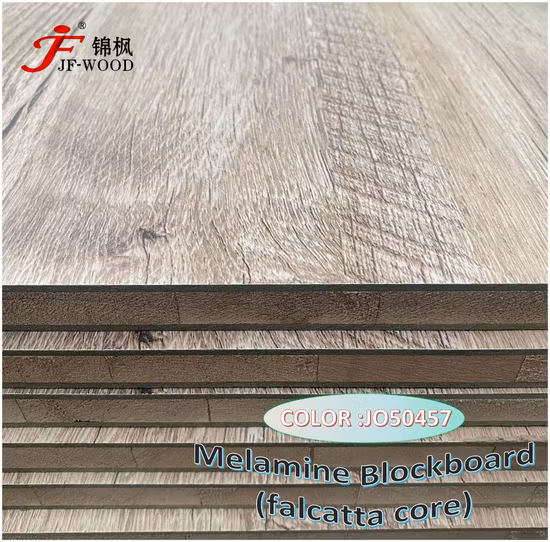 ISO9001: 2008 Falcatta Bare Core Natural Veneered Red Oak Bb Melamine Laminated Faced Moisture Resistant Blockboard